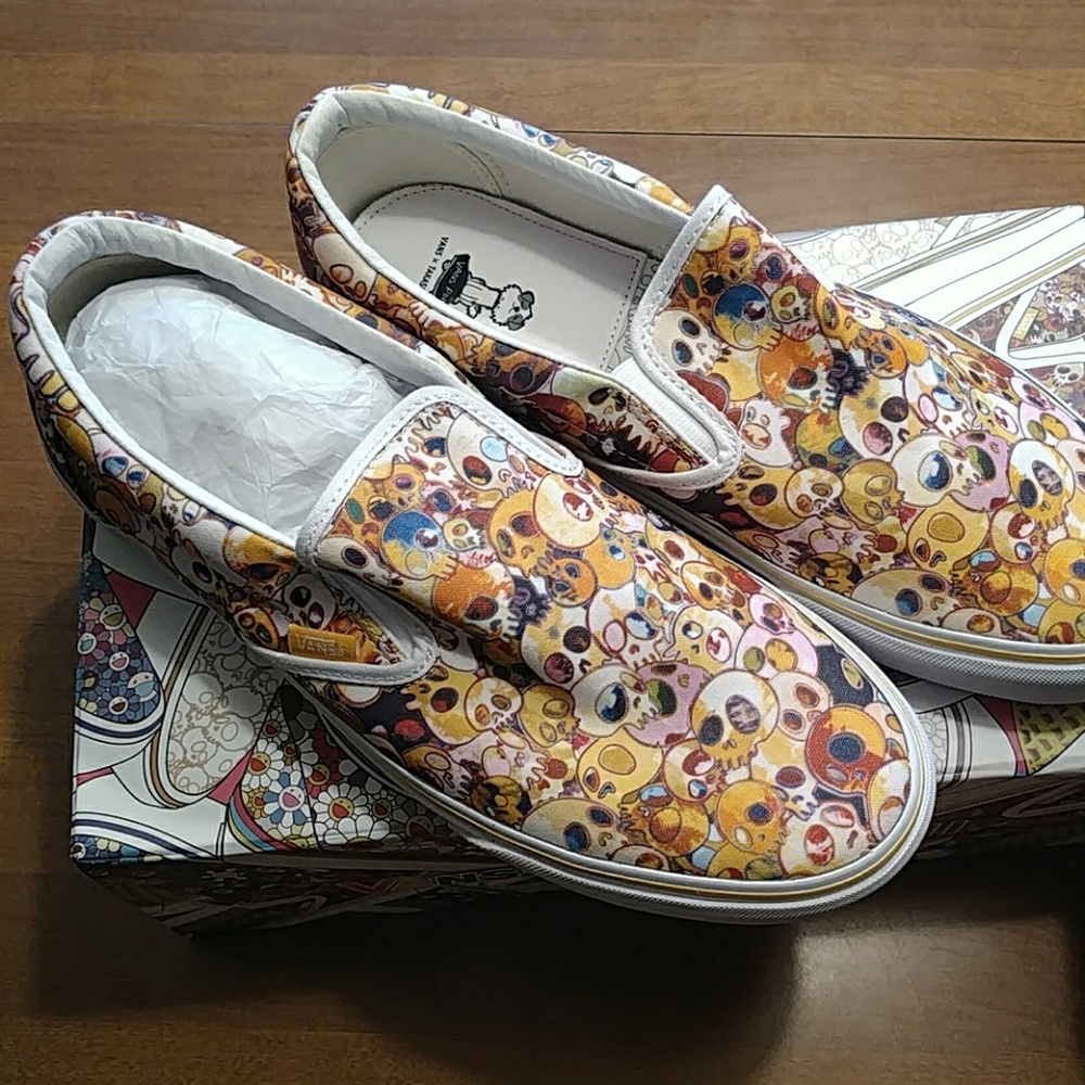 Vans Murakami skulls slip ons vault RARE EXCLUSIVE